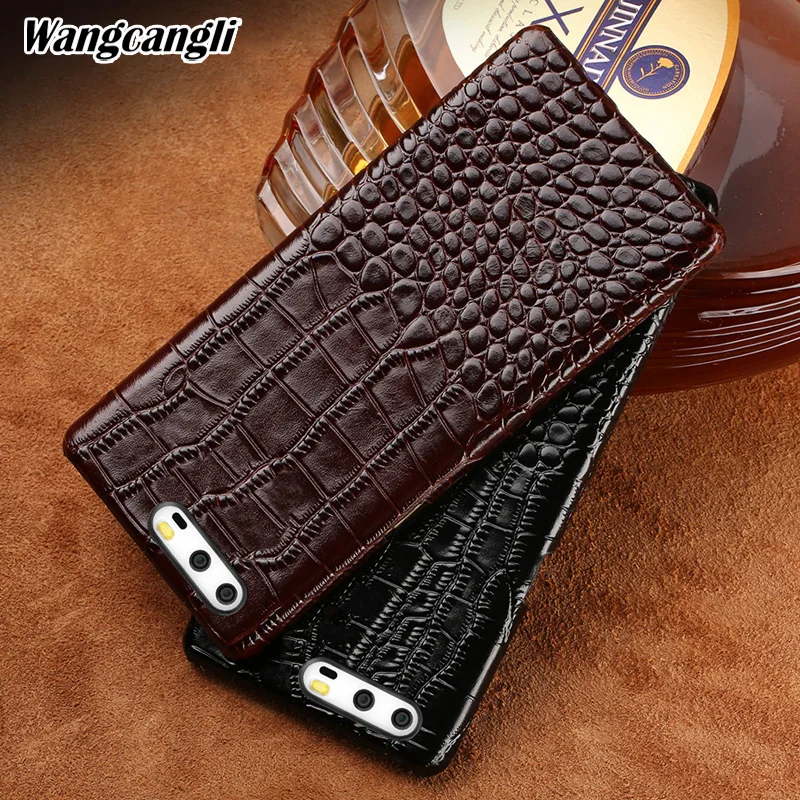 

Brand Mobile Phone Case For Huawei P10 Crocodile pattern Half-Pack Mobile Shell Genuine Leather Phone protection Case