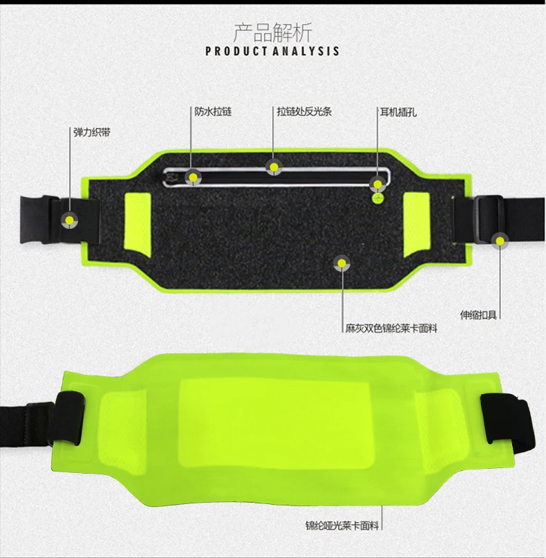 Профессиональный поясной ремень для бега на открытом воздухе, спортивный пояс для мобильного телефона для мужчин и женщин со скрытым чехлом, поясная сумка для бега