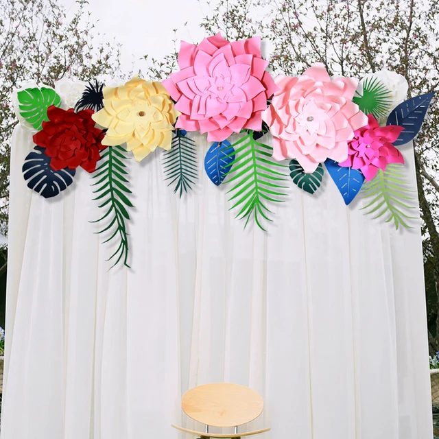 24 Inches 3D Artificial Paper Flower Wall Sticker Stduio Wedding