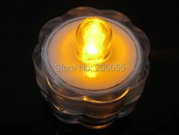 

12pcs/lot Submersible Led tealight underwater Waterproof Wedding Party floral candle lamp centerpiece Xmas bar decor-9 colors