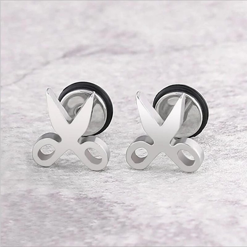 Pendientes de titanio con cierre rosca, acero inoxidable 316 L, No decolora, No produce alergia|Aretes| AliExpress