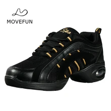 Movefun Новая мягкая подошва женские Танцы спортивная обувь для девушек в стиле «хип-хоп» современная танцевальная обувь джаз обувь учителя/дамы/взрослых-63