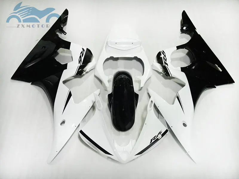 Пользовательские вы мотоцикл обтекатели комплект для YAMAHA R6 YZFR6 2003-2005 YZF R6 03-05 спортивный ABS пластик обтекатель Белый Черный DF02