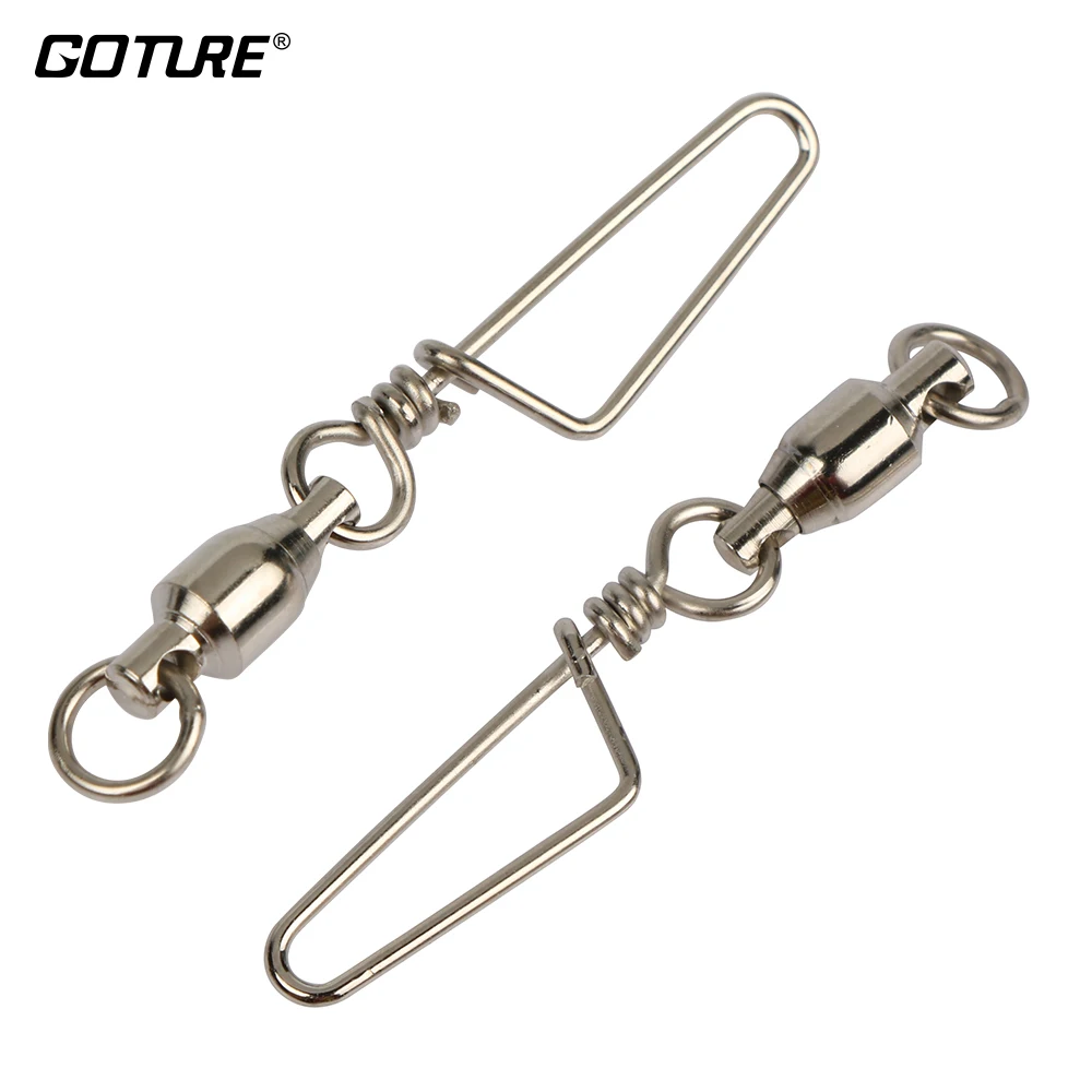 Goture 100pcs/lot Rolling Swivel with Coastlock Snap ZC+HX Fishing Tackle Accessories Hook Lure Connector Goture 100pcs/lot Rolling Swivel with Coastlock Snap ZC+HX Fishing Tackle Accessories Hook Lure Connector