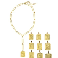 Английские алфавитные ожерелья с буквой, Женские Ювелирные изделия, заказное имя, подвески, ожерелье, женское бохо, erkek kolye, длинное ожерелье