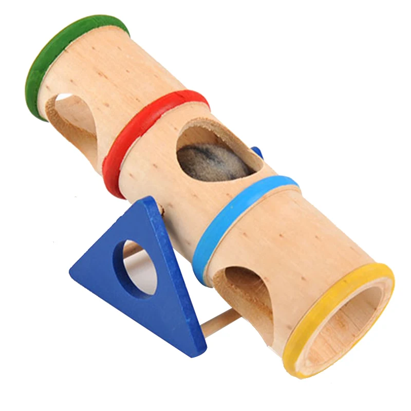 

Wooden Small Pet Seesaw Toy Rainbow Color Tunnel With Holes Hamster Guinea Pig Playing Toys Wood Small Pet Accessories Supplies