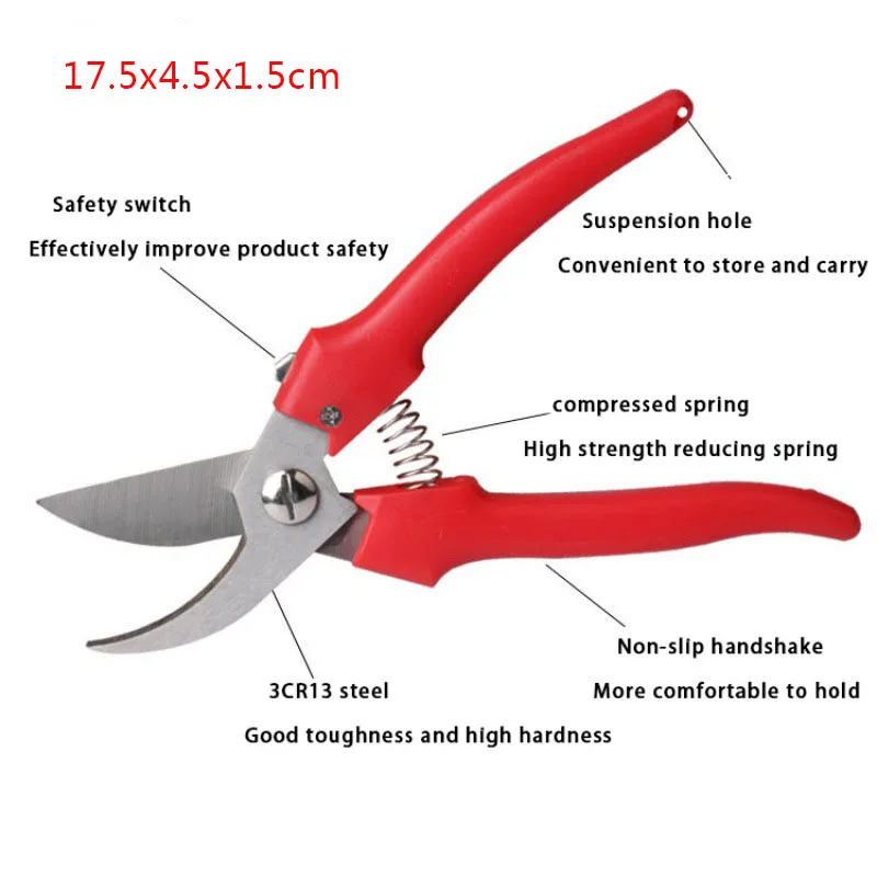 Садовые ножницы ручной секатор машина для подрезки деревьев секаторы с нескользящей ручкой безопасный замок садовые ножницы для обрезки