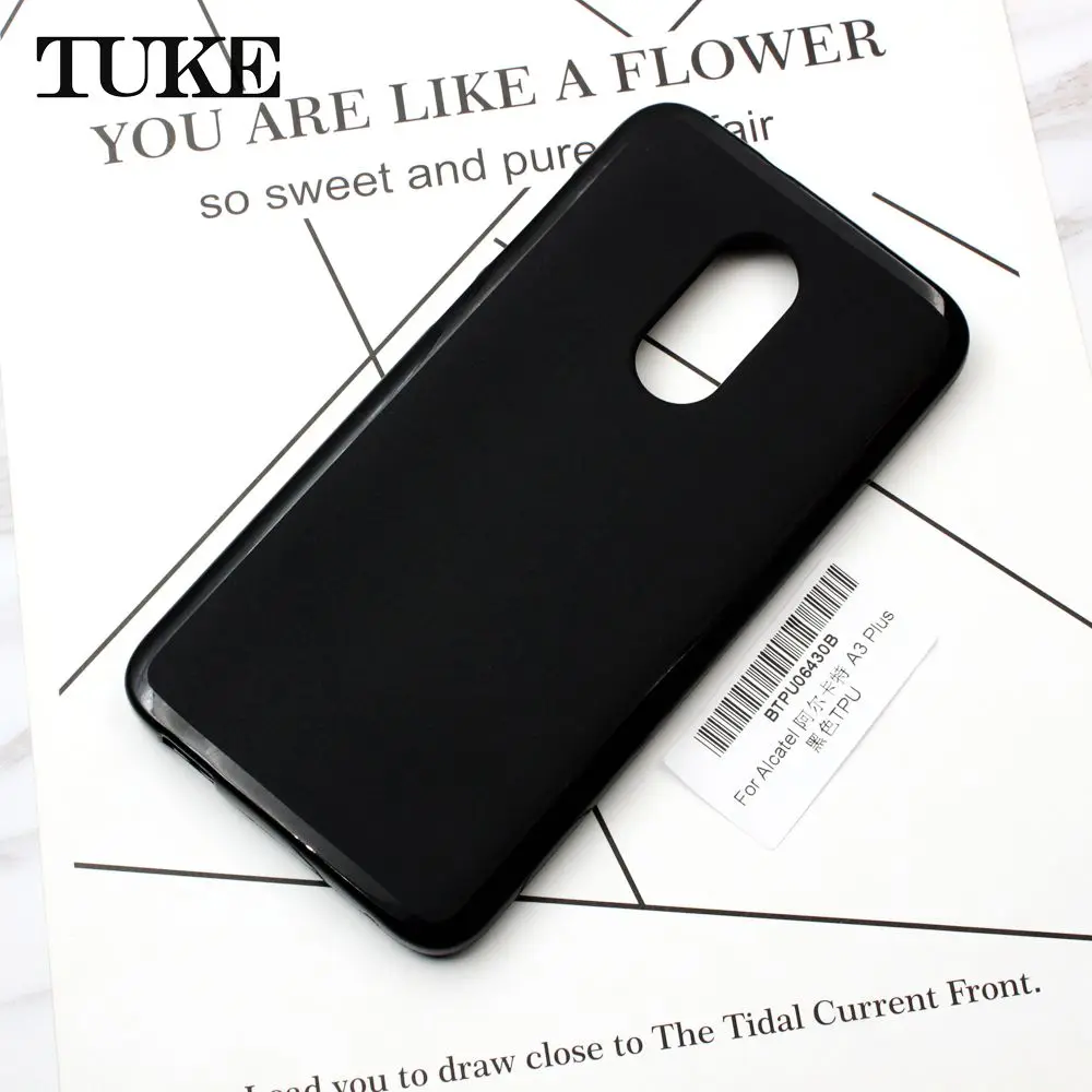 

TUKE Soft Silicone Phone Cases for Alcatel 5 A3 Plus A3 XL A5 LED A7 XL A30 5090Y 9008D 5086A/D/Y TPU Back Cover Case Capa Black