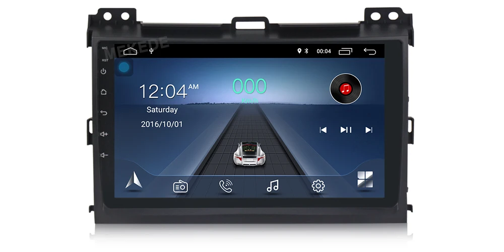 MEKEDE HD 2din 9 дюймов Android 8,1 автомобильный dvd-плеер для Toyota Prado 120 Автомобильный мультимедийный плеер Автомобильный Радио gps Навигация BT карта