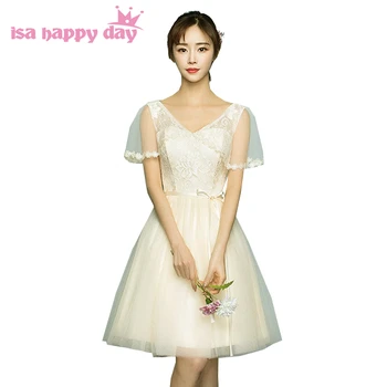 

8th grade illusion formal tulle graduation dresses for high school sexy short sweet 16 party ball dress under $50 H4026