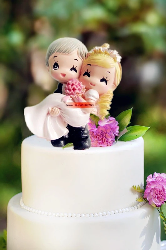 Figurine De Mariage Avec Diamant En Argent 18cm De Haut Decoration De Gateau Pour Couple Cadeau De Mariage Aliexpress