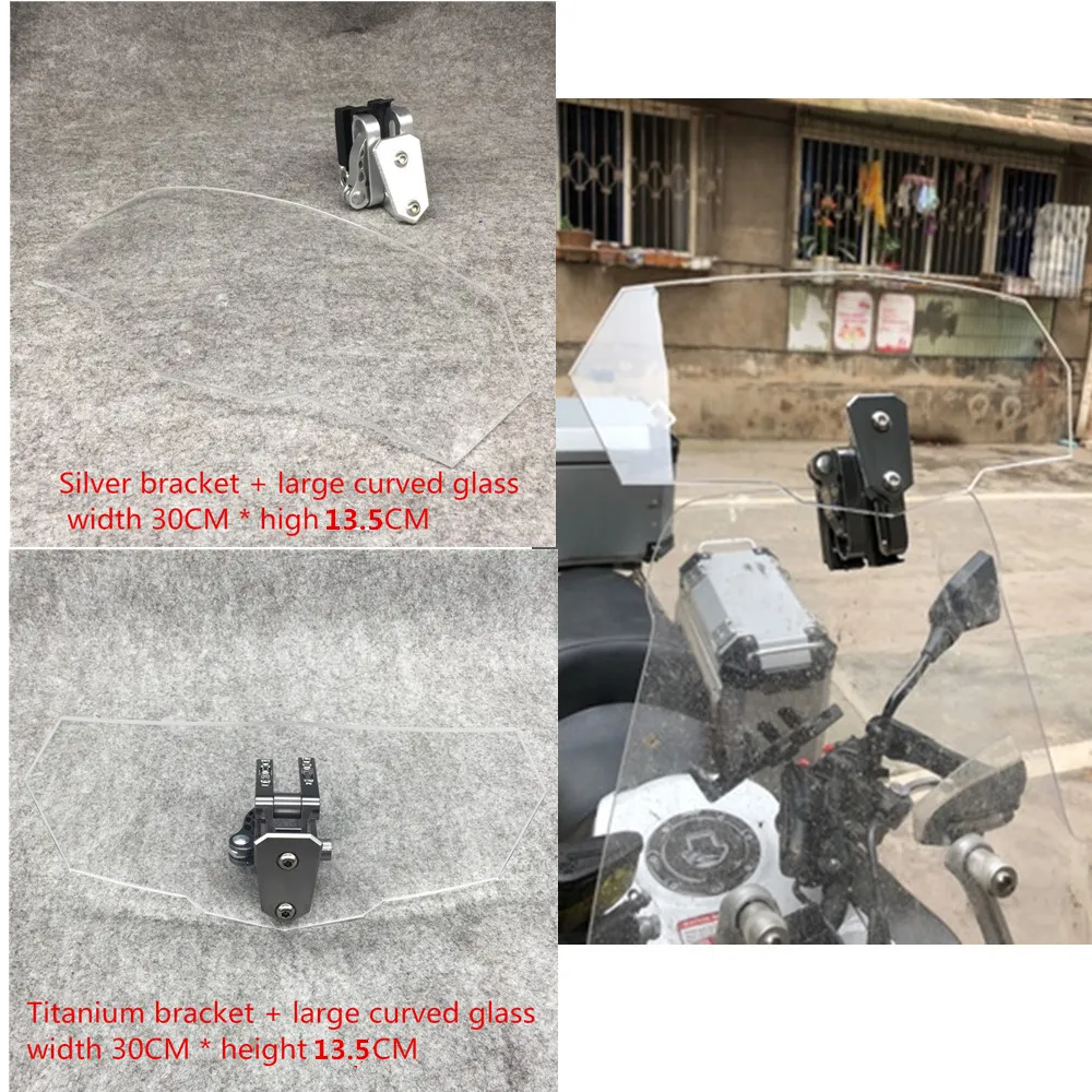 Motocicleta para Kawasaki Modificado Moto Windshield Ventosa Ajustável Universal Brisa da Bmw Ducati Honda Ktm 14 Cheap Defletores de vento e parabrisas