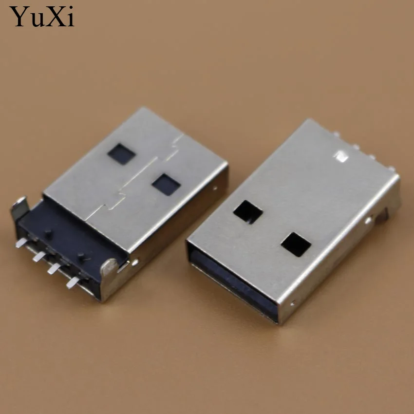 

10Pcs/lot USB 2.0 Male A Type USB PCB Connector Plug 180 degree SMT SMD Male USB Connectors