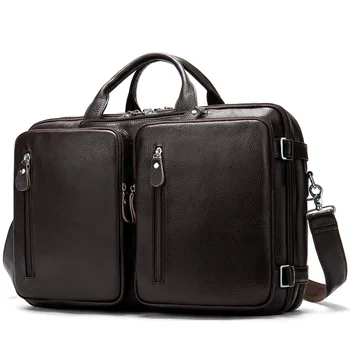 

434 New Large Capacity Single Shoulder Bags Cowhide Leather Business Men Multifunctional Travel Backpack