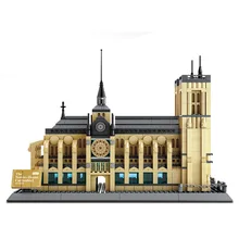 В мире достопримечательность архитектура NOTRE-DAME Собора Парижской строительный кирпичный блок игрушки совместим со всеми бренд 1380 шт