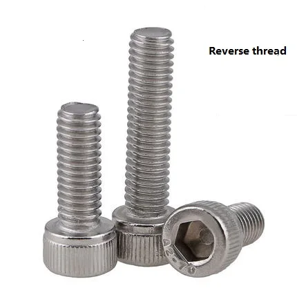 

304 stainless steel Reverse thread / Left Left-handed Cup head insiade hexagonal bolts M6 M8 M10 M12