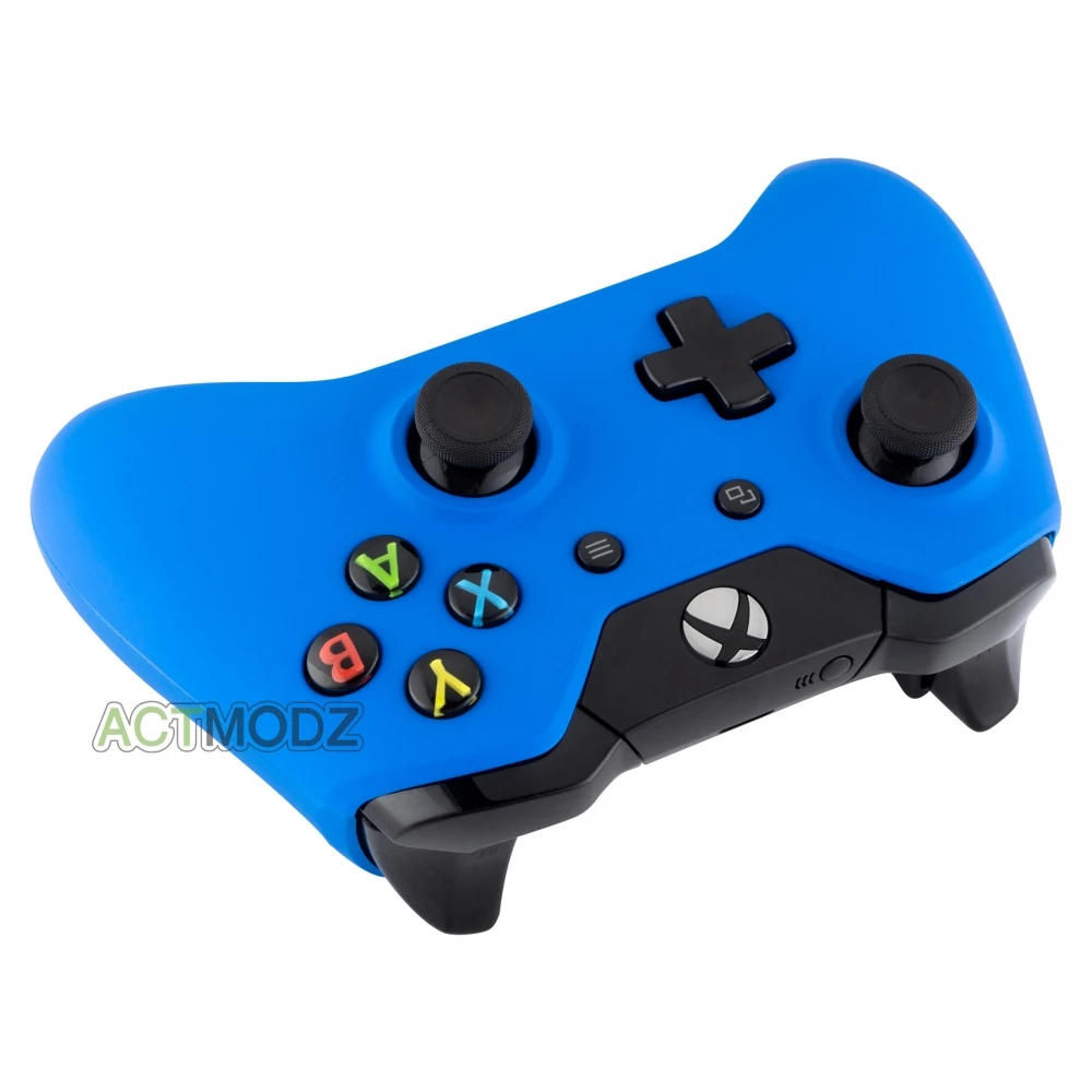 XOJ1106 передняя панель корпуса с боковыми рельсами для Xbox One контроллер Мягкий сенсорный синий