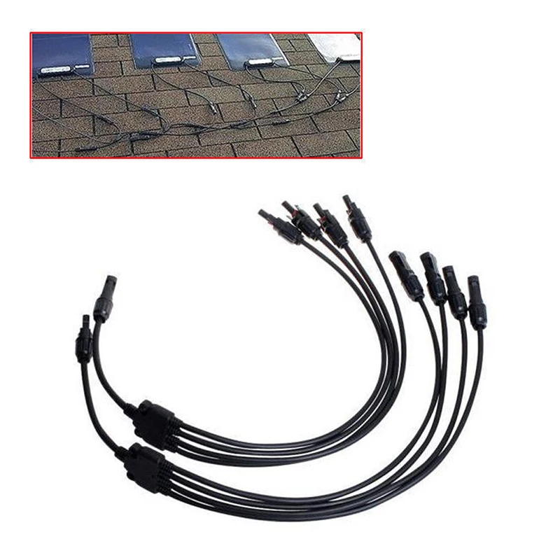 

1Pairs Y Branch MC4 Connector Solar Style Connector Adapter 1 To 4 Male And Female Panel Cable Photovoltaic