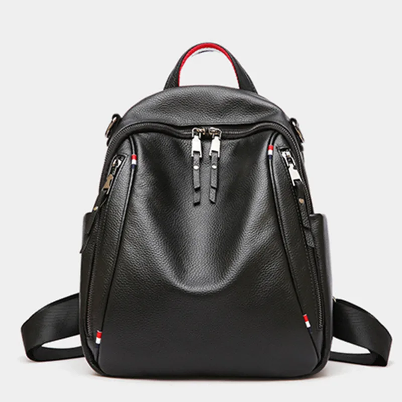 Mochila De Cuero genuino 100% cuero de la vaca del estilo británico mochila marca 2018 nuevas mujeres mochila de viaje envío gratis Mochila De Cuero genuino 100% cuero de la vaca del estilo británico mochila marca 2018 nuevas mujeres mochila de viaje envío gratis