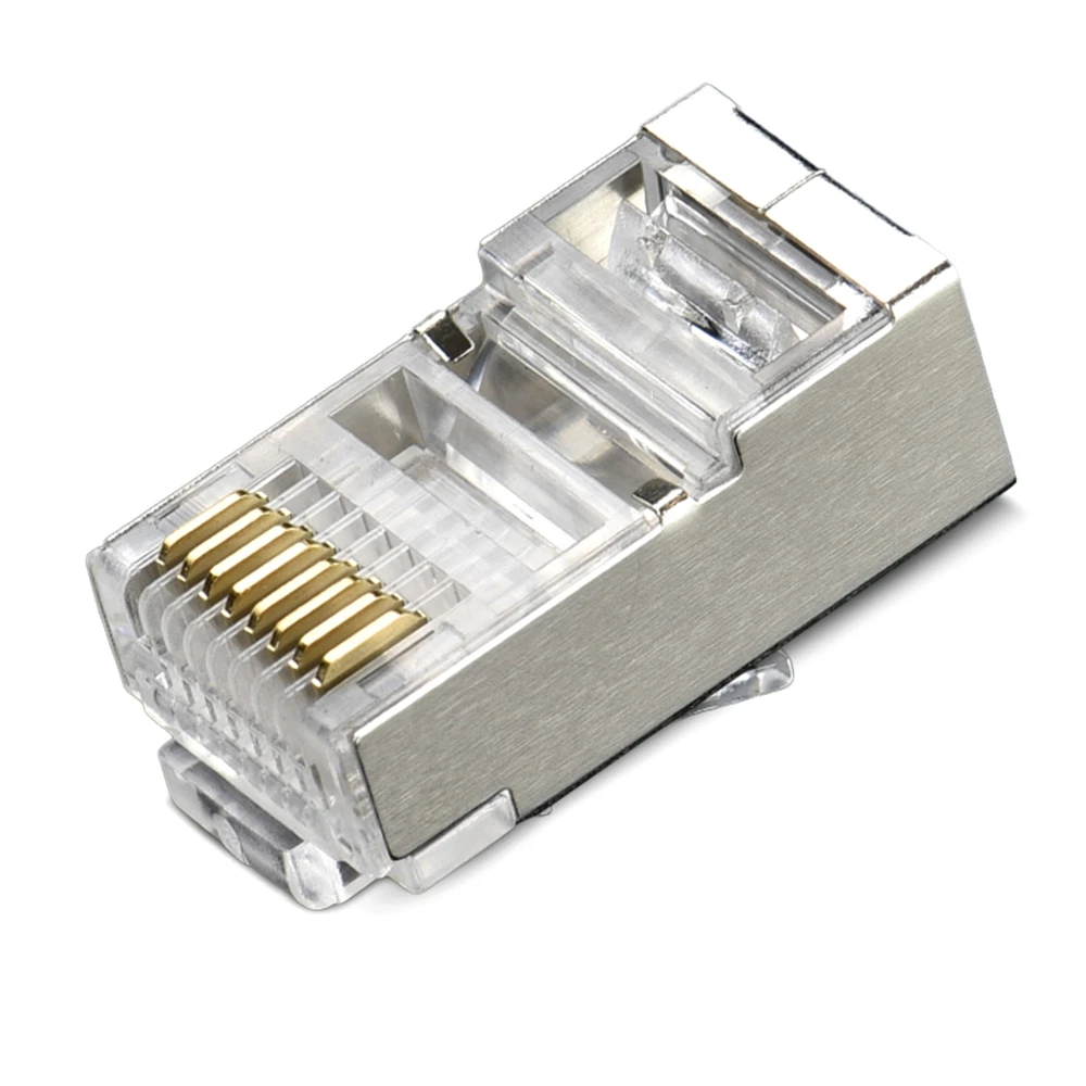 RJ45 conector Cat5 Cat5e Cat6 RJ45 blindado tapones conector de red de