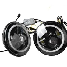 1 шт. " круглые светодиодные фары Wrangler светодиодные фары с 7 дюймов, H4 Hi/Low 45 Вт комплект передних светодиодных фар