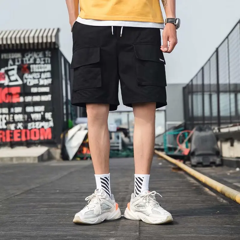 Модные мужские шорты летний женский комбинезон крутой спортивный карман мужской мягкий свободный уличная одежда