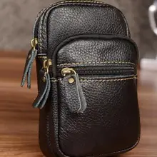 5.5-дюймовый корейский мини карманы многоцелевой одежда Повседневная прилив кожаная сумка первый слой кожи телефона