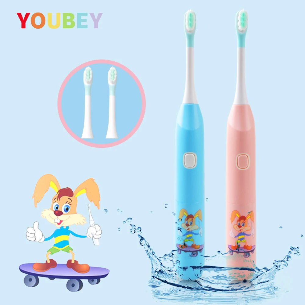 YOUBEY Children Electric Tooth Brush Kids Toothbrushes Baby Electric Massage Teeth Care Oral Teeth Brush With 2 pcs Heads YOUBEY Children Electric Tooth Brush Kids Toothbrushes Baby Electric Massage Teeth Care Oral Teeth Brush With 2 pcs Heads