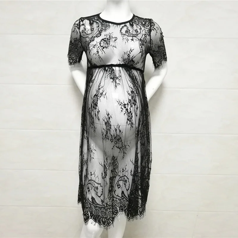 Black/White Maternity Dresses Summer Maternity Photography Props Sexy