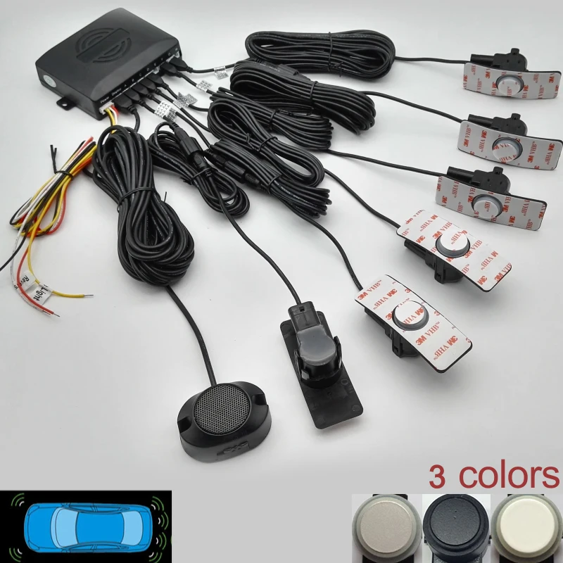 Car Parking Sensor Reversing Radar Parking Assist System Flat Sensors