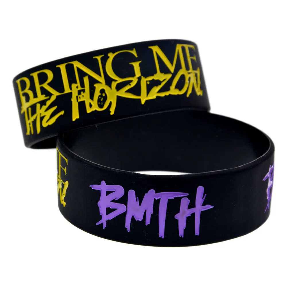 OBH 1 шт. с рисунком BMTH Bring Me The Horizon силиконовый браслет ширина дюйм широкий