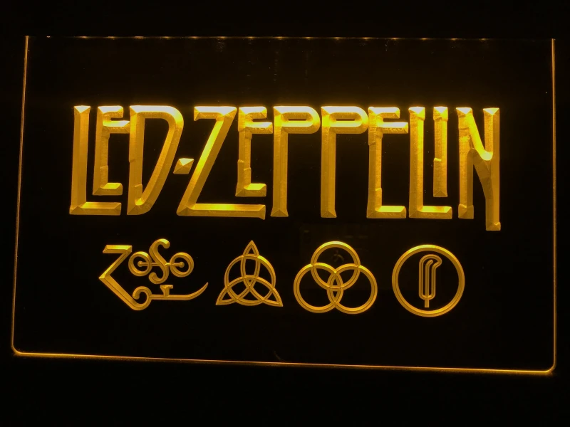 C002 Led Zeppelin Рок н ролл Панк Неоновые световые знаки