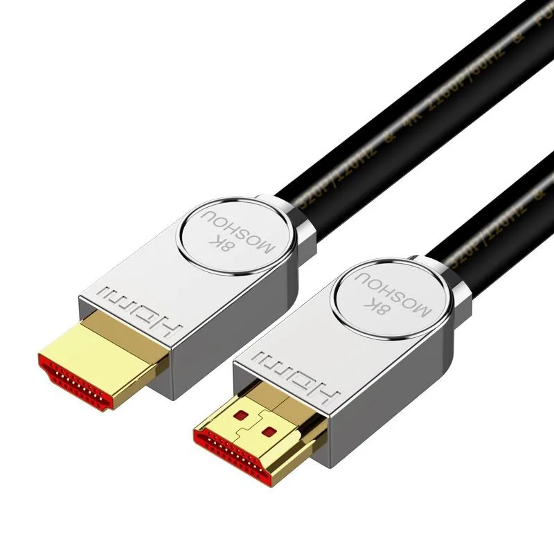 Черный MOSHOU настоящий HDMI 2,1 кабель Ultra-HD(UHD) 8 K HDMI 2,1 кабель 48Gbs с аудио и Ethernet HDMI шнур 1 м 2 м 5 м 10 м 15 м 20 м HDR 4:4:4 - Цвет: Черный