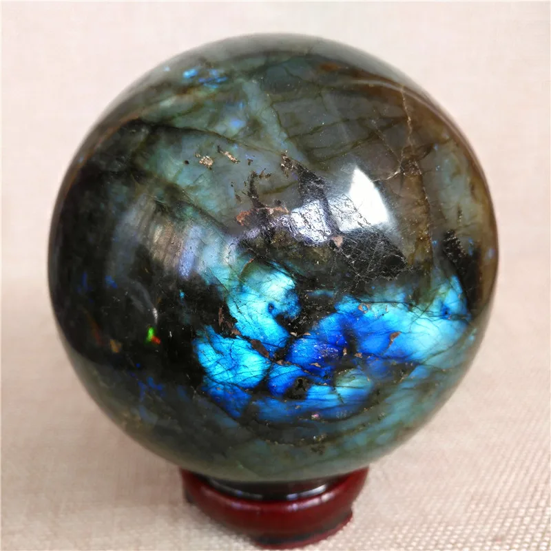

1718g Narural labradorite Crystal Sphere Ball Healing