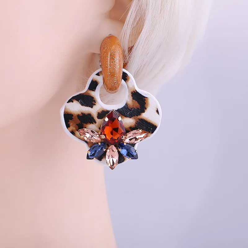 Drop Earrings Brown