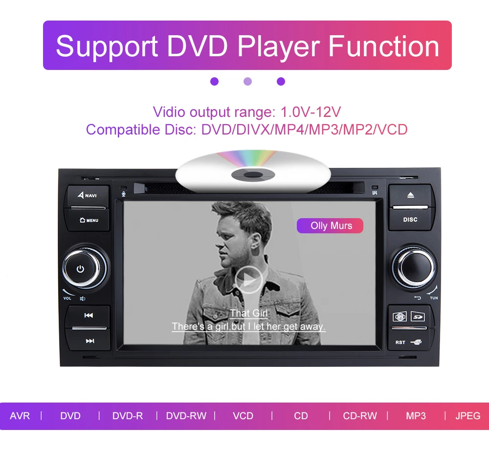 Perfect 2 din Android 9.0 Car DVD Player Multimedia For Ford Focus 2 3 Ford Fiesta Mondeo 4 Kuga C-Max S-Max Fusion Transit GPS Radio 14
