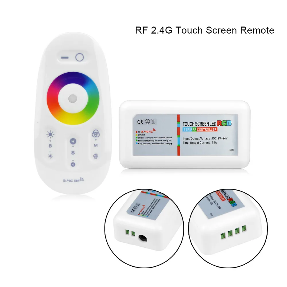 RGB LED Strip Light Mini Controller with 24 Key Wireless Remote - 12 Volt - Birddog Lighting