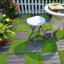 Enipate травяная плитка серии PP блокировка 30*30*2,6 см трава палуба плитки, искусственные анти-износа газон плитка ковер садовый Настил Плитка