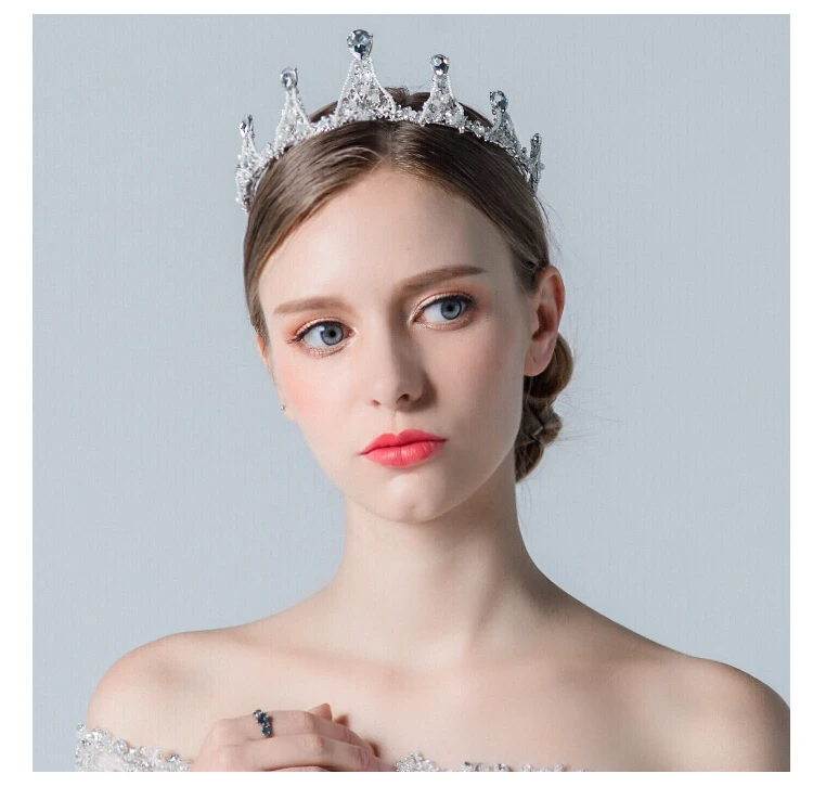 

2018 New Fashion Delicate Crown Full Rhinestones Tiaras bride married accessory luxury wedding accessory