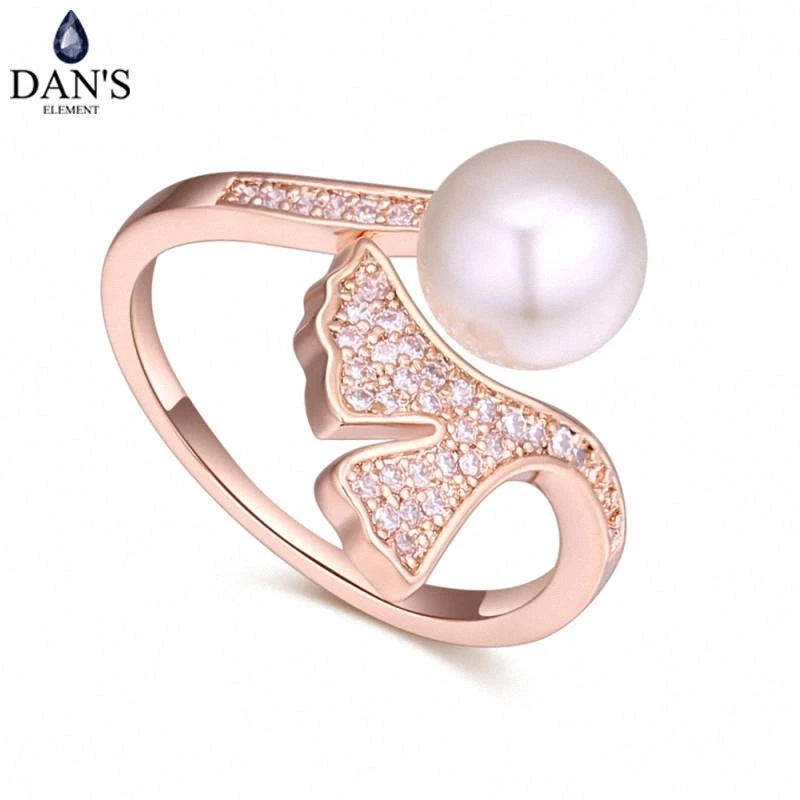 

DAN'S Element Brand Real AAA Zirconia Micro Inlays Rose Gold Color Ring Party For Women Valentine Gift 129822