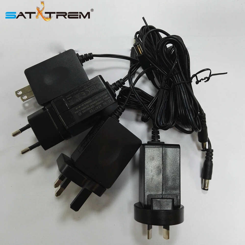 Satxtrem 100-240 В AC к DC Мощность адаптер питания переходник для зарядного устройства 12 В 1A 50/60 Гц нам ЕС Великобритания АС Plug 5,5 мм x 2,1 мм DC разъем Micro