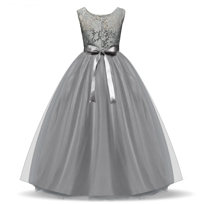 2019 Popular A-Line Scoop Lace Flower Girl Dresses vestido daminha Floor Length Girls Pageant Dresses In Stock (10)