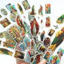 Наклейка с Иисусом 5 шт./лот высокое качество Христос Спаситель мультфильм 3D Пузырьковые наклейки Классические детские игрушки подарок благословение Иисуса