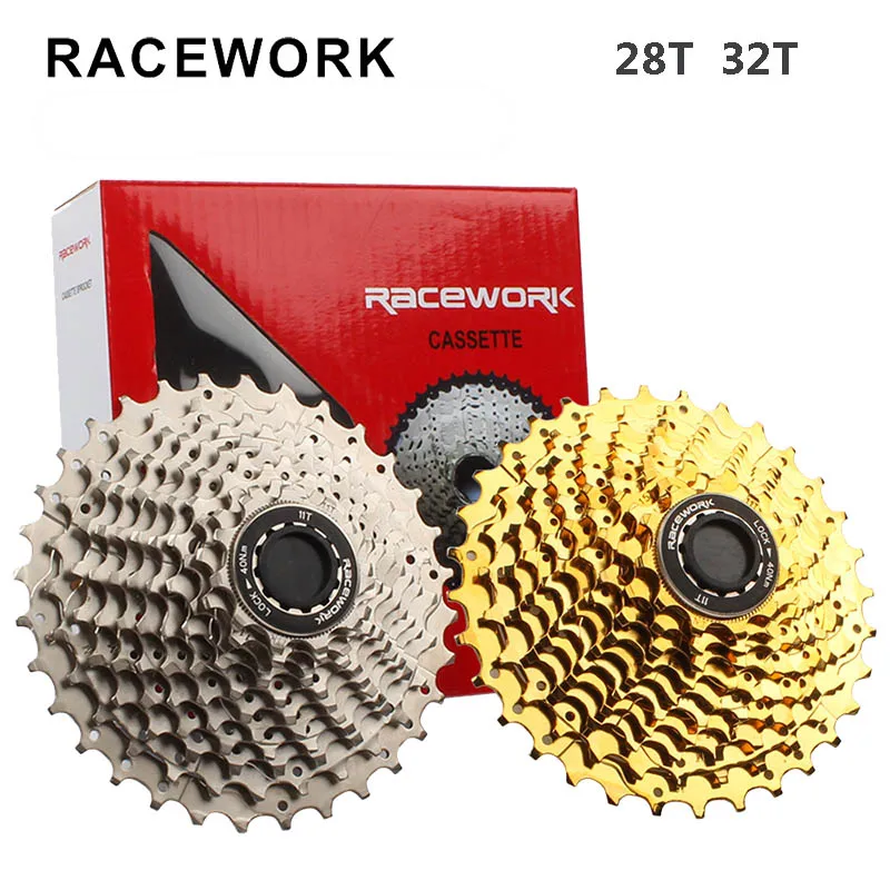 RACEWORK 11s 11 скорость 33 s 33 провести горный mtb дорожный велосипед золото кассета 28T 32T маховик