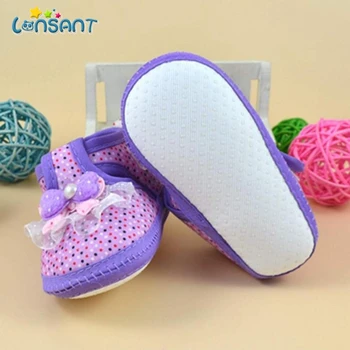 

LONSANT 2018 Baby Bowknot Boots Soft Crib Shoes E1120