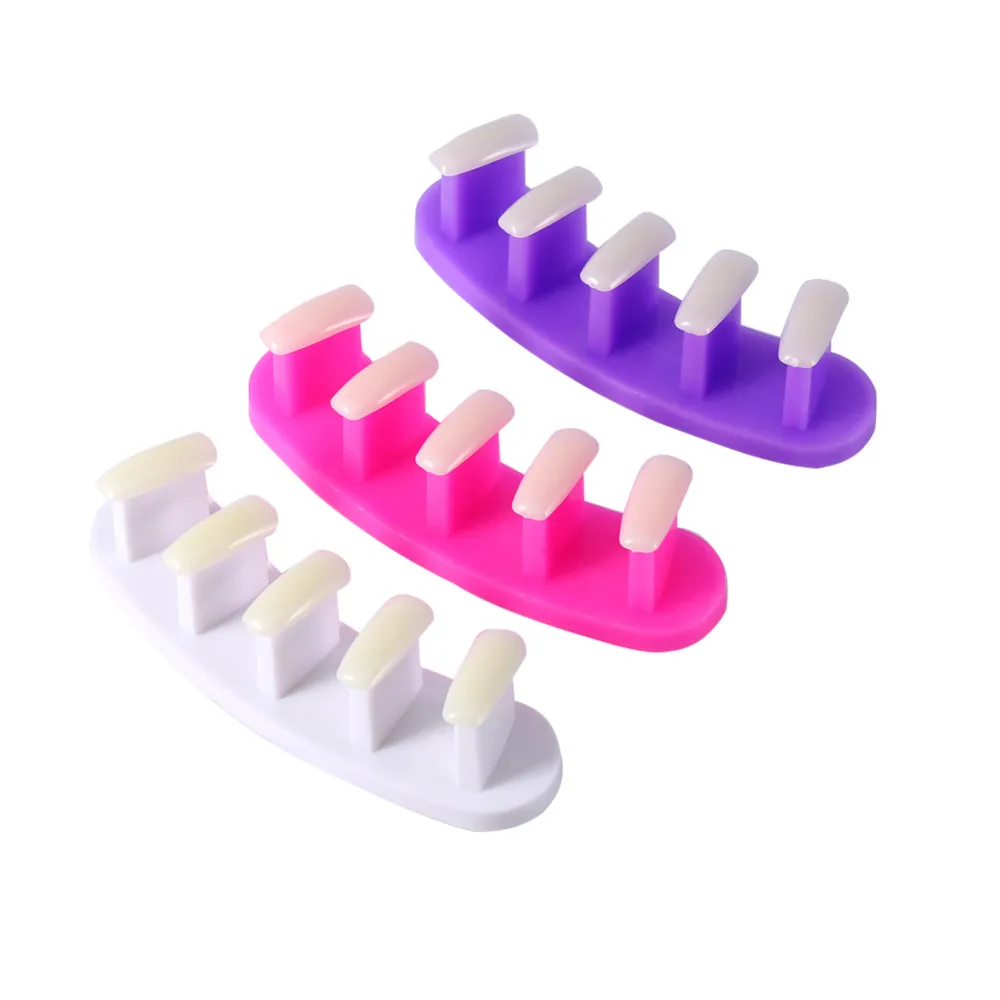 

3Pcs/Set False Nail Display Showing Shelf Stand Practice Frame with 10pcs False Fake Nails Manicure Display Holder Stand Tool