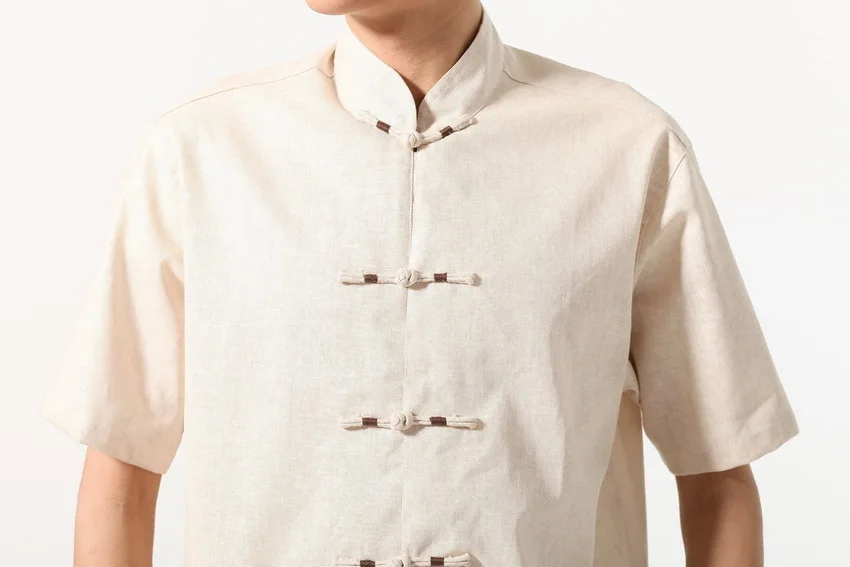 Традиционный китайский костюм Pankou Для мужчин Cheongsam рубашка Oriental Для мужчин s Этническая Костюмы кунг-фу одежда в национальном стиле Топы