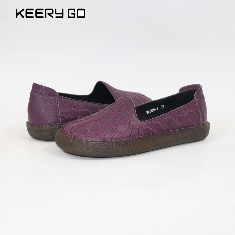 

The first layer of leather shoes and a pedal comfort all-match full leather comfortable foot Leather bottomed women shoes