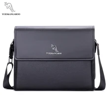 YUESKANGAROO Marque Hommes de Sacs Porte-Documents hommes occasionnels messenger sac A4 document à bandoulière en cuir hommes sac
