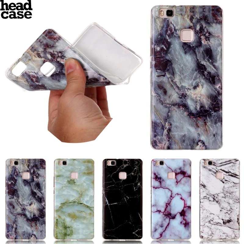 Head Case For Huawei P9 Lite P9Lite Cover TPU Soft Silicone Marble Stone Mobile Phone Ascend | Мобильные телефоны и